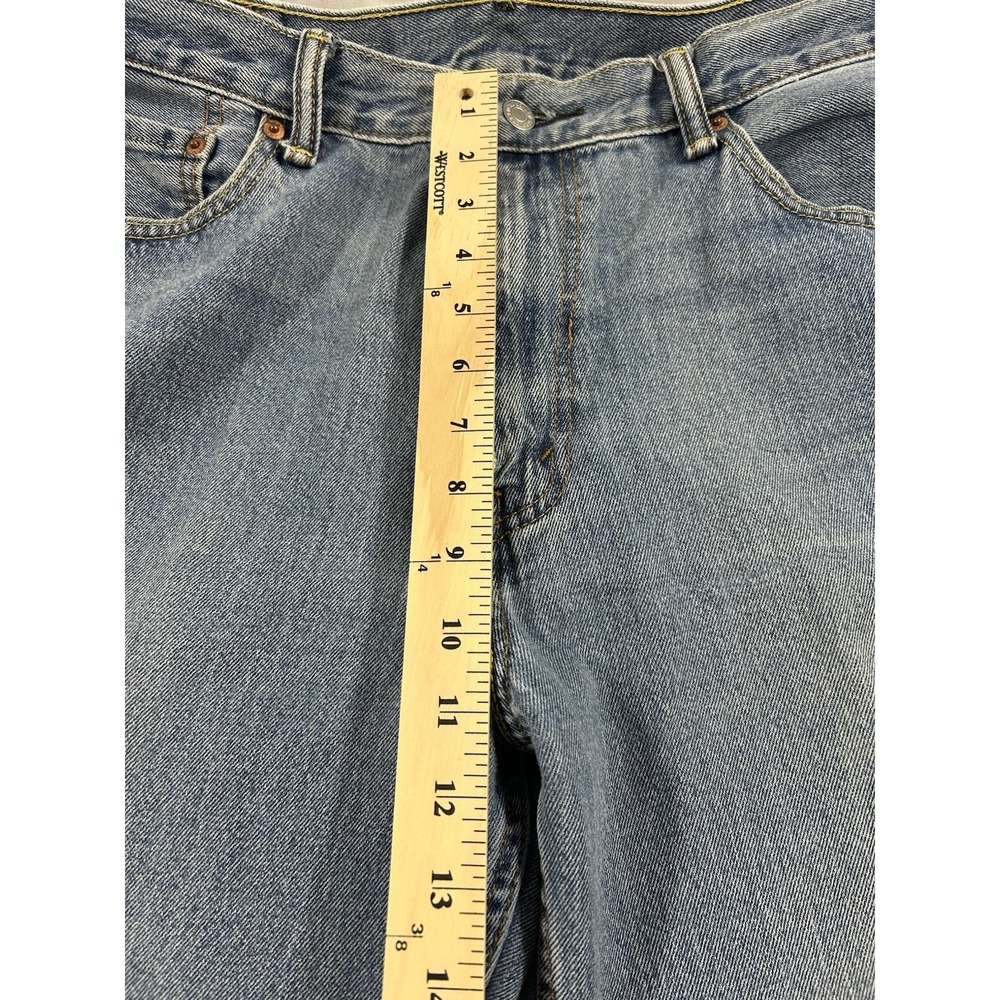 Levis 550 Relaxed Fit Jeans Mens 36x30 Light Wash Blue Denim Red Tab - Picture 4 of 8